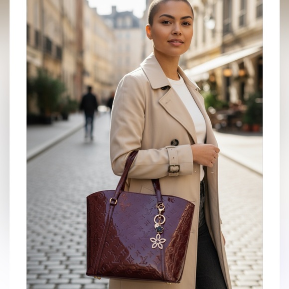 Louis Vuitton Vernis Amarante tote in pristine condition. Posh Authenticated - Picture 4 of 15